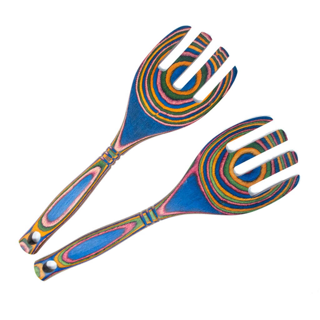 Rainbow Pakka Salad Servers - So Olive